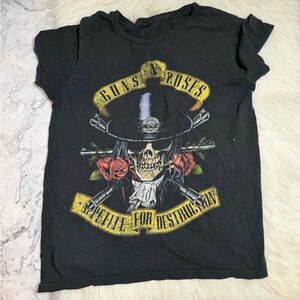 Guns N' Roses Appetite For Destruction Skull - Bay Island Graphic T-Shirt Large